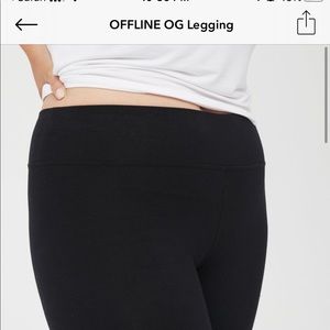 Aerie Offline OG regular rise blk leggings